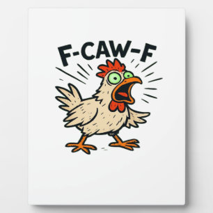 F-Caw-F Kip Retro Grafisch Fotoplaat