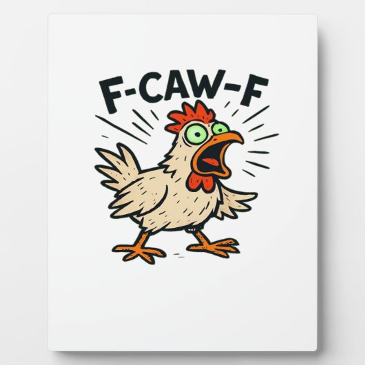F-Caw-F Kip Retro Grafisch Fotoplaat (Voorkant)