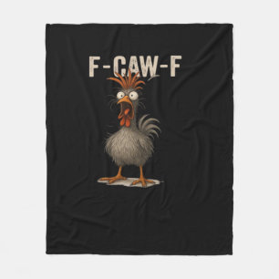 F-Caw-F Kip Retro Klassieker Fleece Deken
