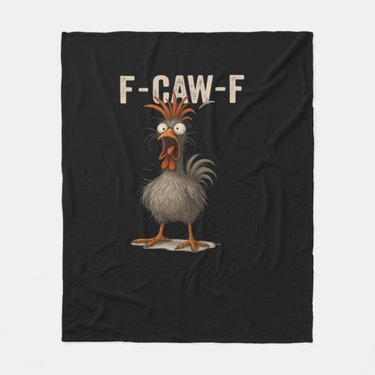 F-Caw-F Kip Retro Klassieker Fleece Deken (Voorkant)