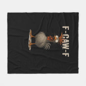 F-Caw-F Kip Retro Klassieker Fleece Deken (Voorkant (Horizontaal))