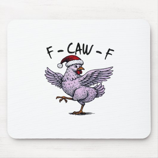 F-Caw-F Kip Retro Klassieker Muismat (Voorkant)