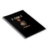 F-Caw-F Kip Retro Klassieker Notitieboek (Rechterzijde)
