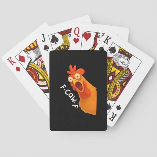 F-Caw-F Kip Retro Klassieker Pokerkaarten (Achterkant)