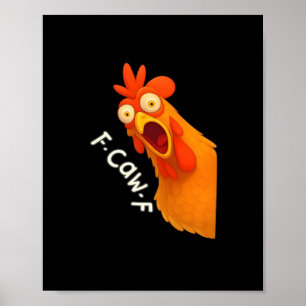 F-Caw-F Kip Retro Klassieker Poster