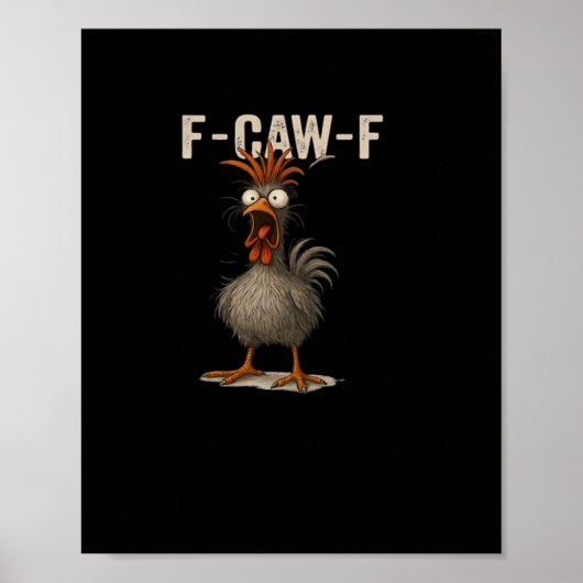 F-Caw-F Kip Retro Klassieker Poster (Voorkant)