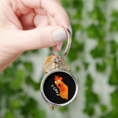 F-Caw-F Kip Retro Klassieker Sleutelhanger (Hand)