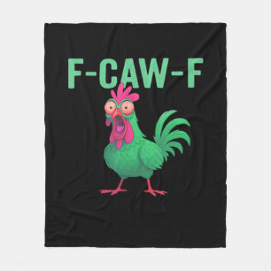 F-Caw-F Kip Vintage Stijl Fleece Deken