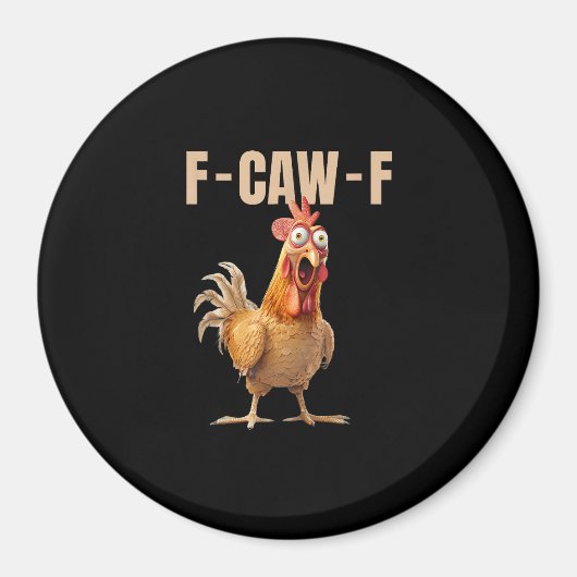 F-Caw-F Kip Vintage Stijl Magneet (Voorkant)