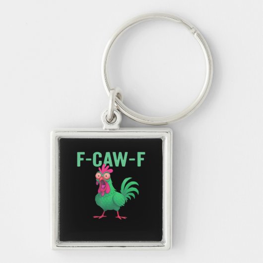 F-Caw-F Kip Vintage Stijl Sleutelhanger (Voorkant)