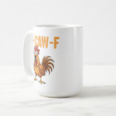 F-Caw-F Kippen Haan Meme FCAWF Grappig  Koffiemok (Voorkant links)