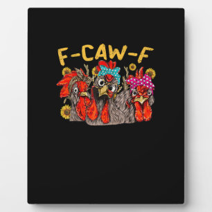 F-Caw-F Kippen T-shirt Heren Dames Grappige F-Caw- Fotoplaat