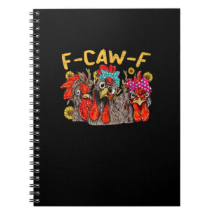 F-Caw-F Kippen T-shirt Mannen Vrouwen Grappige F-C Notitieboek