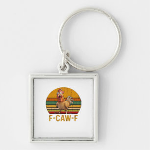 F-Caw-F Kippenhumor Essentieel Minimaal Schoon Sleutelhanger
