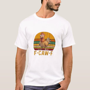 F-Caw-F Kippenhumor Essentieel Minimaal Schoon T-shirt
