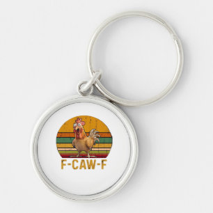 F-Caw-F Kippenhumor Essentiële Minimaal Schone Sleutelhanger
