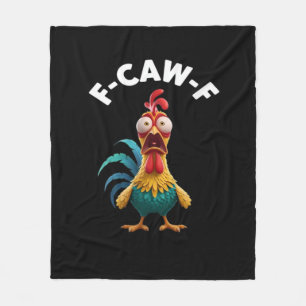 F-Caw-F Kippenhumor Klassiek Vintage Design Fleece Deken