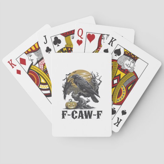 F-Caw-F Klassiek Minimaal Design Pokerkaarten (Achterkant)