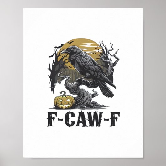 F-Caw-F Klassiek Minimaal Design Poster (Voorkant)
