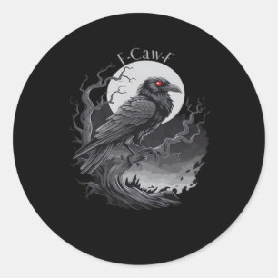 F-Caw-F Klassiek Minimaal Schoon Ronde Sticker