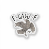 F-Caw-F Klassieke Esthetische Casual Sticker (Voorkant)