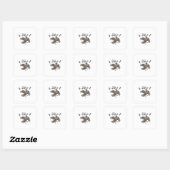 F-Caw-F Klassieke Esthetische Casual Vierkante Sticker (Vel)