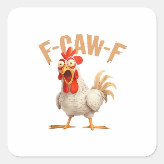 F-Caw-F Klassieke esthetische stijl Vierkante Sticker (Voorkant)