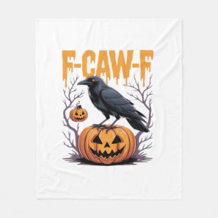 F-Caw-F Klassieke Halloween Raven Pompoen T-shirt Fleece Deken