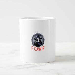 F-Caw-F Klassieke Retro Grafiek Grote Koffiekop