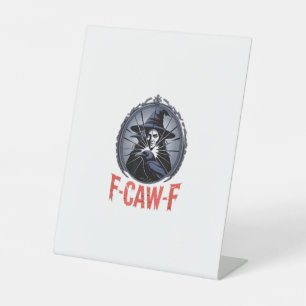 F-Caw-F Klassieke Retro Grafiek Reclamebord Met Voetstuk