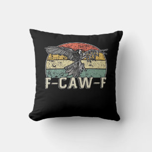 F-Caw-F Koe Grappige Vogel Vintage Zonsondergang G Kussen