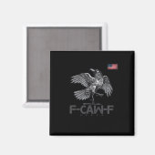 F-Caw-F Koe Grappige Vogel VS Oude Vlag Grappige H Magneet (Voorkant / Achterkant)