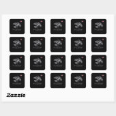 F-Caw-F Koe Grappige Vogel VS Oude Vlag Grappige H Vierkante Sticker (Vel)