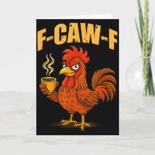 F Caw F Koffie Kip F Kawf Haantje Grappige Vogel F Kaart