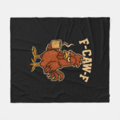 F-Caw-F Koffie Kip Haan Grappige Vogel Fleece Deken (Voorkant (Horizontaal))