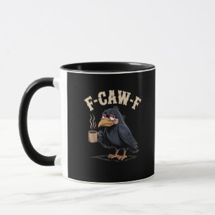 F Caw F Koffie Kraai Gothic Raven Grappig Hallowee Mok