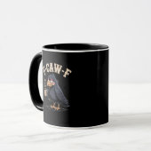 F Caw F Koffie Kraai Gothic Raven Grappig Hallowee Mok (Voorkant links)