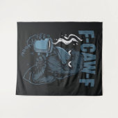 F-CAW-F Koffiekraai Gothic Raven Funny Hal Wandkleed (Voorkant (horizontaal))