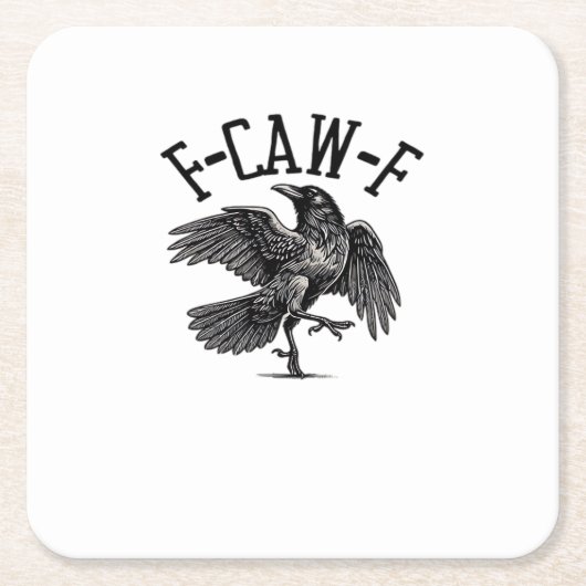 F Caw F Kraai Creatieve Casual Kartonnen Onderzetters (Voorkant)