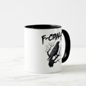 F Caw F Kraai, F-Caw-F Grappige Vogel Meme Mok (Voorkant rechts)