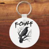 F Caw F Kraai, F-Caw-F Grappige Vogel Meme Sleutelhanger (Voorkant)