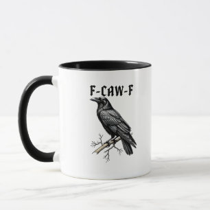 F Caw F Kraai, F-Caw-F Moppige Vogel Grappige Meme Mok