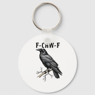 F Caw F Kraai, F-Caw-F Moppige Vogel Grappige Meme Sleutelhanger