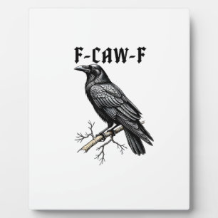 F Caw F Kraai, F-Caw-F Moppige Vogel Meme Fotoplaat