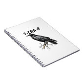 F Caw F Kraai, F-Caw-F Moppige Vogel Meme Notitieboek (Rechterzijde)