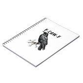 F Caw F Kraai, F-Caw-F Moppige Vogel Meme Notitieboek (Linkerzijde)