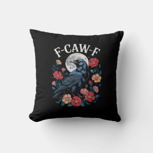 F-Caw-F Kraai Gothic Raven Krass Krass voor Hallow Kussen