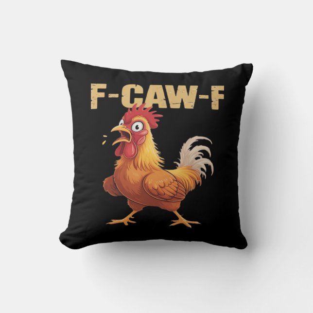 F-Caw-F Kraai Gotische Grappige Humor Kussen (Voorkant)