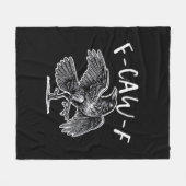 F-Caw-F Kraai Gotische Humor Grappig Fleece Deken (Voorkant (Horizontaal))