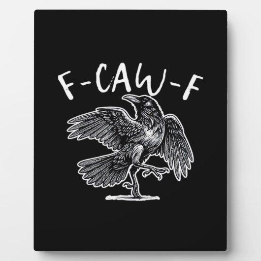 F-Caw-F Kraai Gotische Humor Grappig Fotoplaat (Voorkant)